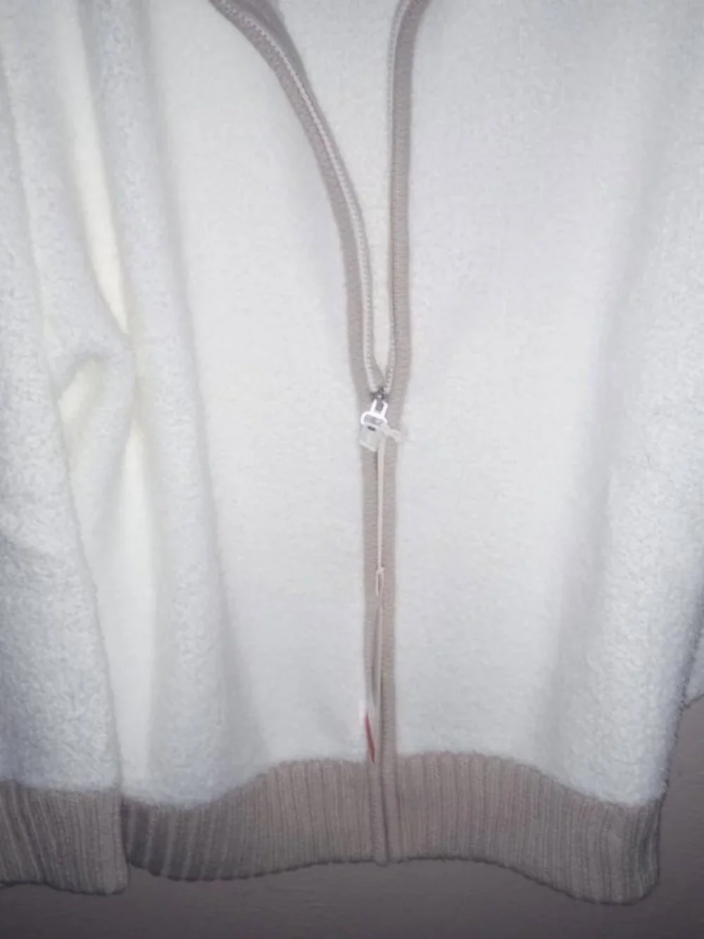 Kashwere Women's Plus Size XXL Cozy Cream Zip Sweater Jacket NWT